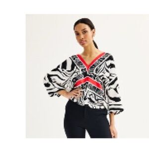 Women's Nine West V-Neck Satin Top